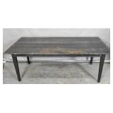 Provincial style black painted wood table