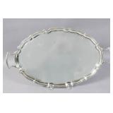 Silver plate handled tea tray