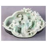 Chinese celadon jade brush washer