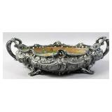 French silvered metal jardiniere