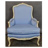 Louis XV style white painted bergere