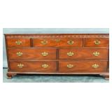 Georgian style mahogany double chest of drawers