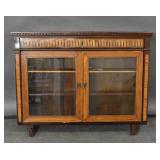 18th Century satinwood vitrine hanging cabinet