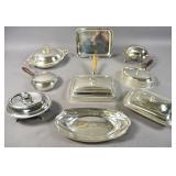 Group of silver plated table wares