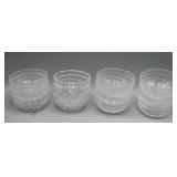 Set of 12 pressed crystal bowls
