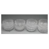 Set of 12 pressed crystal bowls