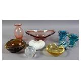 8 Murano style glass table articles