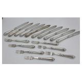 Sheffield silver plated partial flatware set