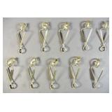 10 sterling silver escargot tongs