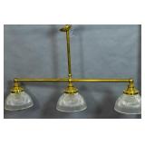 Brass three-light billiard lamp