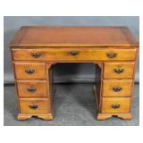 Chippendale style pine kneehole desk