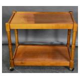 Fruitwood bar cart or tea trolley