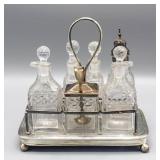 George IV silver condiment caddy