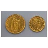 2 Foreign gold coins