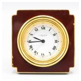 Cartier gilt metal and enamel desk clock