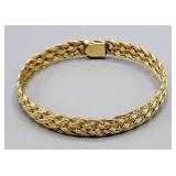 14kt gold braided bracelet