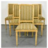 Set of 6 Louis XVI style painted dining chairs