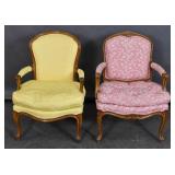 Two Louis XV style armchairs