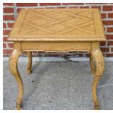 Parquetry top side table