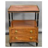 Regency style part ebonized mahogany side table