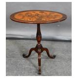 Georgian style marquetry inlaid tripod stand