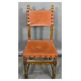 Baroque style leather chair