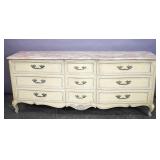 Provincial Louis XV style painted chest of drawers
