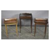 Group of wood telephone tables