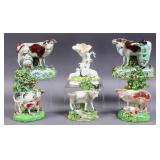 Group of Staffordshire figurines