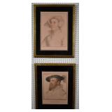 After Holbein, 2 portraits