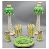 Dodie Thayer porcelain cabbage and pea pod plate;