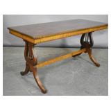 Regency style mahogany lyre table