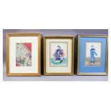 Two Chinese paintings on silk