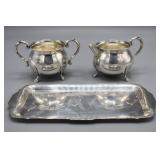 American sterling silver cream and sugar set