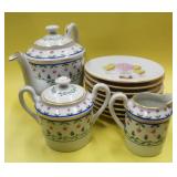 Ceralene Limoges partial tea service;
