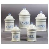 Set f French ceramic canister set