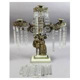 Gilt metal figural girandole