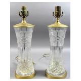 Pair of Waterford crystal table lamps