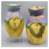Two Majolica pitchers