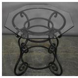 Iron and glass center table