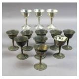 Set of 12 sterling silver cordials