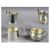 American sterling silver cream and sugar;
