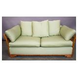 Rattan upholstered sofa