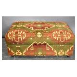 Kilim upholstered ottoman