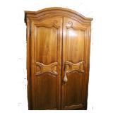 French provincial walnut armoire