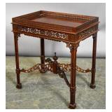 Georgian style mahogany fret carved table