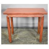 McGuire painted bamboo fold over side table
