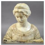 Marble and alabaster bust of Modestia