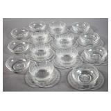 Group of glass dinnerware