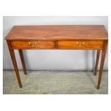 George III style mahogany 2-drawer console